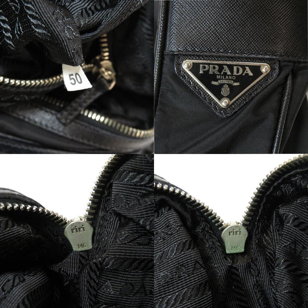 Prada logo plate Black Shoulder Crossbody bag - Picture 8 of 11